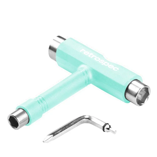 Retrospec Upkeep All-in-One Multi-Function Portable Skate Tool with 2-in-1 Allen Wrench & Phillips Head Screwdriver for Adjusting and Tightening Skateboard/Longboard Wheels, Trucks, and Kingpins