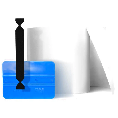 VViViD Clear Bra Paint Protection Bulk Vinyl Wrap Film 6 Inches x 120 Inches Including 3M Squeegee and Black Felt Applicator