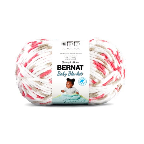 Bernat BABY BLANKET BB Flowerpot Yarn - 1 Pack of 10.5oz/300g - Polyester - #6 Super Bulky - 220 Yards - Knitting/Crochet
