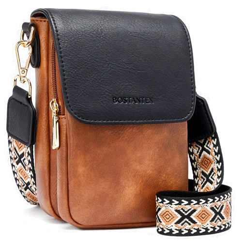 BOSTANTEN Small Crossbody Bags for Women Cell Phone Purse Leather Wallet Handbags with Card Slots