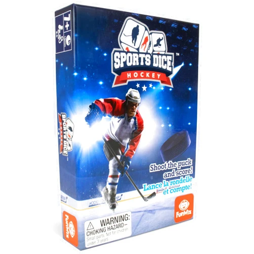 FoxMind-Games: Sports Dice-Hockey-Board-Game, Shoot The Puck & Beat The Goaltender to Score, Easy to Learn & Fun to Play, 2 or 4 Players, Ages 7+