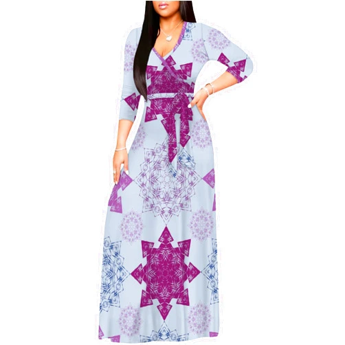 CYSEXY Maxi Dresses for Women 2024 Sexy V Neck Colorful Full Length Belts Holidays Beach Summer Women Long Dress