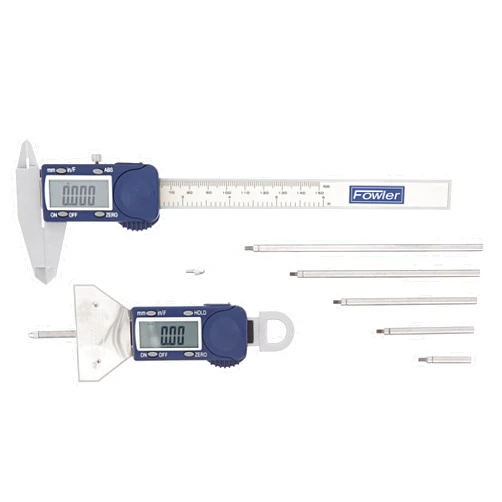 Fowler 54-004-255 Xtra-Value Depth Gauge & Poly-Cal Measuring Set, 1-6