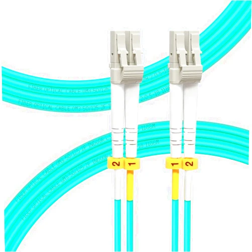 FLYPROFiber- LC to LC Fiber Patch Cable OM3 4M, Length Options: 0.2m-200m, 10GB Multimode Duplex LC-LC 50/125um Fiber Optic Cable Cord LSZH-4Meter(13ft)