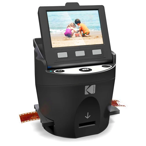 Kodak SCANZA Digital Film & Slide Scanner - Converts 35mm, 126, 110, Super 8 & 8mm Film Negatives & Slides to JPEG - Includes Large Tilt-Up 3.5