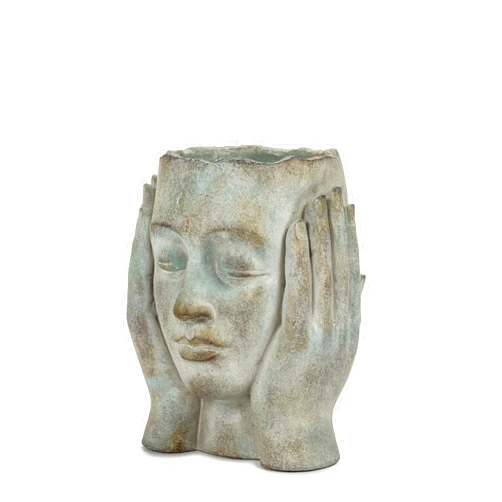 Abbott Collection 27-PONDER-204-LG Head in Hands Planter, 9