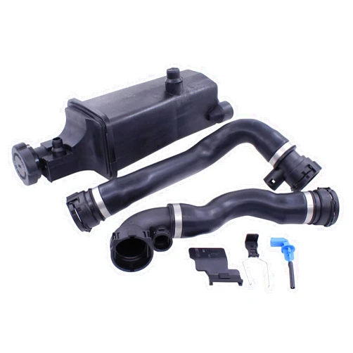 MOTOKU Radiator Coolant Reservoir Expansion Tank and Upper Lower Water Hoses Kit for BMW E46 328i 328Ci 330C 330i 330xi 325i 325xi 325Ci 1999-2006 Recovery Overflow Tank with Cap Sensor Clip