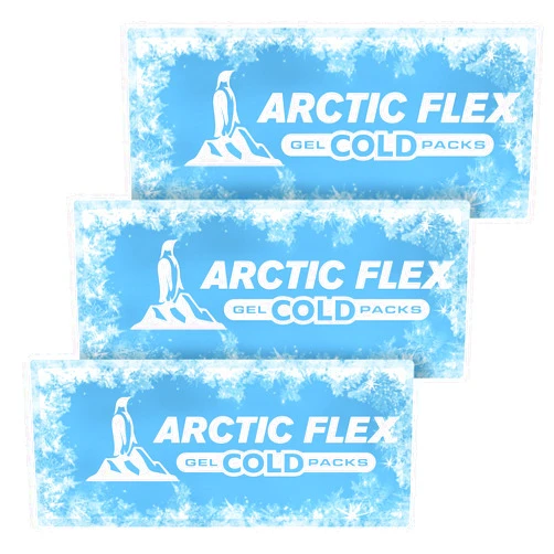 Arctic Flex Gel Replacement Packs - Gel Ice Packs Reusable for Knee Ice Brace - Hot and Cold Gel Pack for Injuries, Pain Relief, Swelling - Flexible Therapy Compression Wrap - Athletic, Women, Men