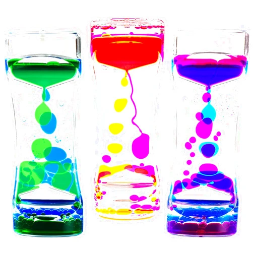 Winbar 3 Pack Calming Liquid Motion Bubbler, Hourglass Type Bubbler Timer Sensory Toys for Children with Autism Toys for Children and Adults with Autism and Anxiety Relax and Calm Down School Office Toys