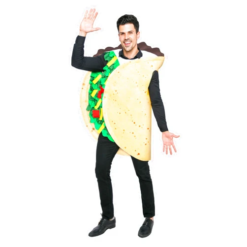 Spooktacular Creations Taco Costume Adult Halloween Costume Burrito Food Costume for Halloween Dress Up Cosplay Party