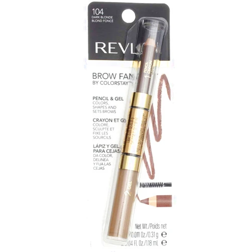 Revlon Brow Fantasy Pencil and Gel, Dark Blonde [104], 0.04 Ounce ( Pack of 1)