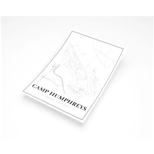 MG Global Simple Poster Camp Humphreys South Korea Pyeongtaek 1 | 11x17 12x18 16x24 24x36 Minimal Unframed Print | Minimalism Hometown City Wall Art for Gift | Minimalist Artwork for Home Office Decor