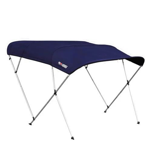 RKV86 Bimini Top for Boat Boat Awning 600D Polyester Oxford Fabric Boat Canopy for Boats from 67-72 inches in Width (Navy Blue,4 Bow)