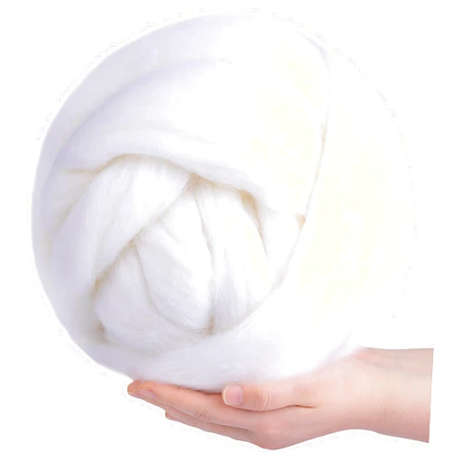 QMNNMA Wool Roving Bulk - 8.82oz/250g Super Wool Chunky Yarn, Wool Roving Top for Needle Felting, Soft Felting Wool Supplies for Hand Spinning, Felting, Blending, Weaving and DIY Craft