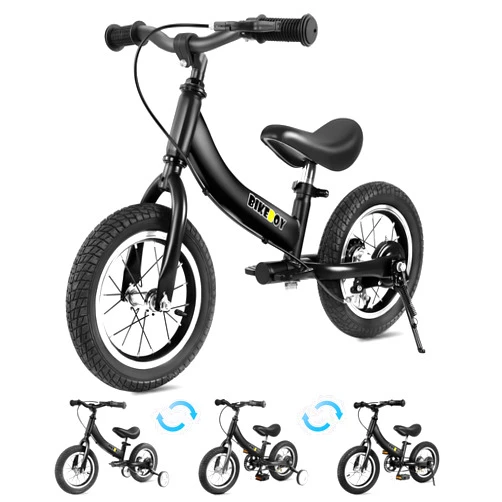 Bikeboy Balance Bike 2 in 1,The Dual Use of a Kids Balance Bike and Toddler Bike, for 2 3 4 5 6 7 Years Old -12 14 16 Inches with Training Theory, Brake, Pedal
