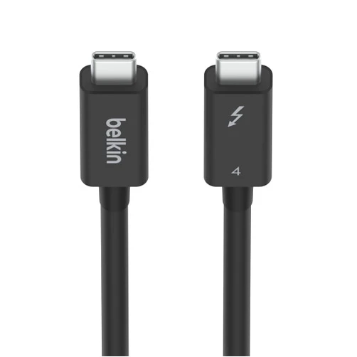 Belkin Thunderbolt 4 Cable (1M, 3.3ft Power Cable), USB-C to USB-C Cable w/ 100W Power Delivery, USB 4 Compliant, Compatible with Thunderbolt 3, MacBook Pro, eCPU & More - Intel Thunderbolt Certified