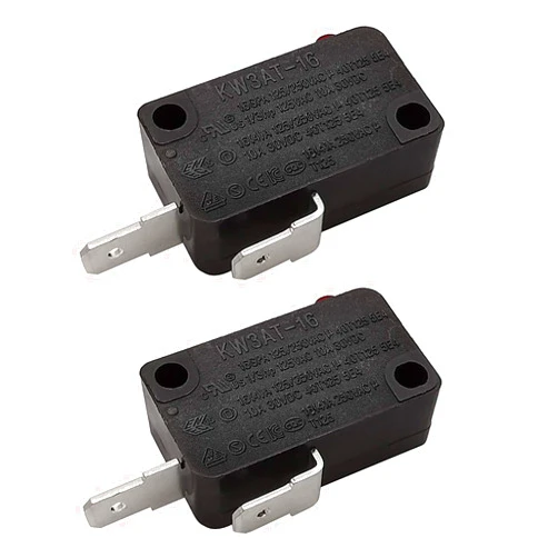 HiQltyla Microwave Oven Door Switch Replacement Part, 16A 125VAC, KW3AT-16 (Downward Compatible with KW3A-16), Normally Open - 2Pcs
