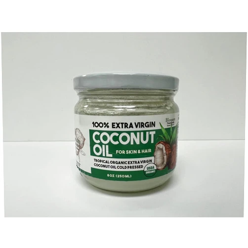Blossom Naturals 100% Extra Virgin USDA Organic Coconut Oil, Cold Pressed, Use on Skin and Hair and Cooking, 8oz (250ml) 2 PACK