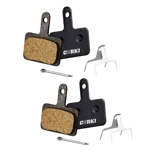 Corki 2 Pairs Brake Pads for TRP Tektro Shimano Deore Br-M575 M525 M515 T615 T675 M505 M495 M486 M485 M475 M465 M447 M446 M445 M416 M415 M395 M375 M315 M355 C601 C501(Resin,Semi-Metallic,Sintered Metal)