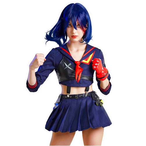 miccostumes Womens Anime Cosplay Costume Long Sleeves Shirt and Skirt Set