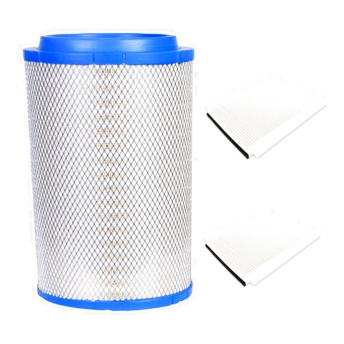 GETOPAUTO P606720 Engine air filter (Blue) & P606555 Cabin Air Filter Compatible with Volvo VNL, VN, VNM, VNX, VHD, VAH Replaces 21715813, RS4642, P606720, LAF9201
