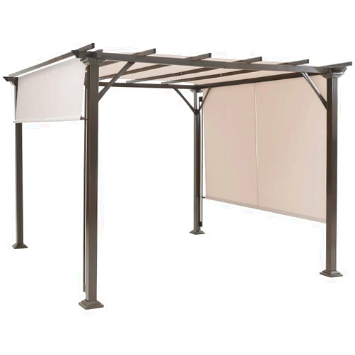 Tangkula 2PCS 16x4 Ft Universal Replacement Canopy for Pergola Structure, Outdoor Shade Canopy Cover, Waterproof Polyester Cover for Durable Use (Cover only) (Beige)