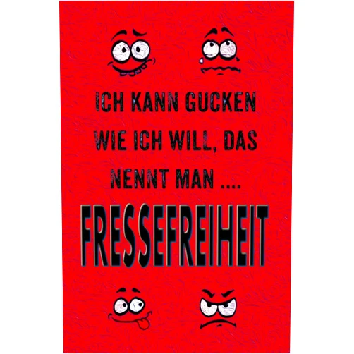 Voll Lustig Ich kann gucken wie ich will, das nennt man Fressefreiheit.: Lustige Sprüche - coole Sprüche - krasse Texte - guter Spruch - Notizbuch Tagebuch , ... Geschenk für .... (German Edition)