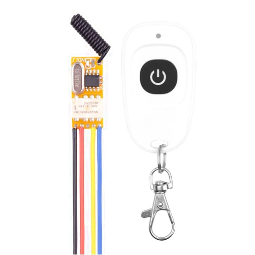 ZABLL DC 3.7V - 12V 5V Mini Size Relay Remote Control Switch, 433Mhz Wireless RF Momentary Switch with Delay Function, Transmitter and Receiver for Wireless Control, Toys, DIY,