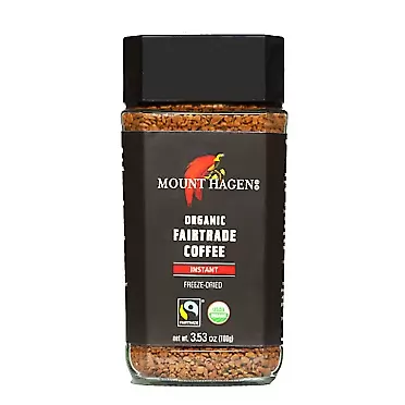 Mount Hagen Organic Fair Trade Freeze Dried Instant Coffee 3.53 oz Kosher Award-Winning Single-Origin 100% Arabica