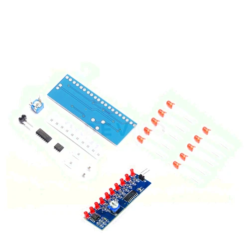 DEVMO NE555+CD4017 Running LED Flow LED Light Electronic Production Suite Control Board Module Capacitor Oscillator Clock Siganal DIY Kit DIY Kit