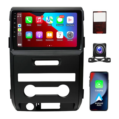 Naifay Android Car Radio Stereo for Ford F150 F-150 2009 2010 2011 2012 with Wireless Carplay Android Auto, 2+32G 9 inch Touch Screen Car Stereo Bluetooth in Dash GPS Navigation WiFi FM Backup Camera