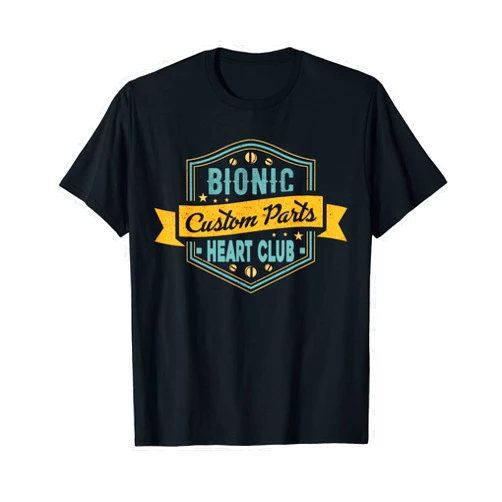 InGENIUS Bionic Club Tees & Recovery Gifts Bionic Heart Club Custom Parts Recovery Post Surgery Gift T-Shirt