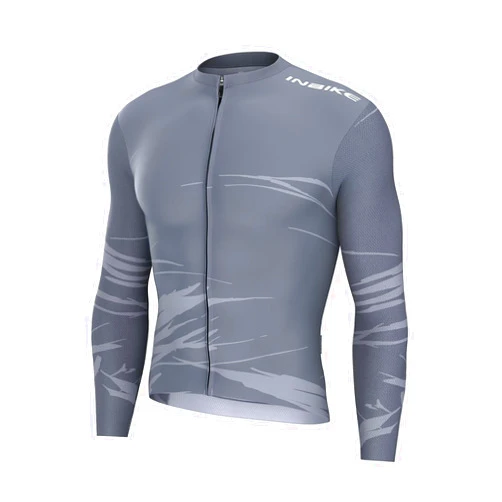 INBIKE Cycling Jersey Men Long Sleeves Bike Shirts with Pockets Quick Dry Bicycle Clothing for Road Biking Riding