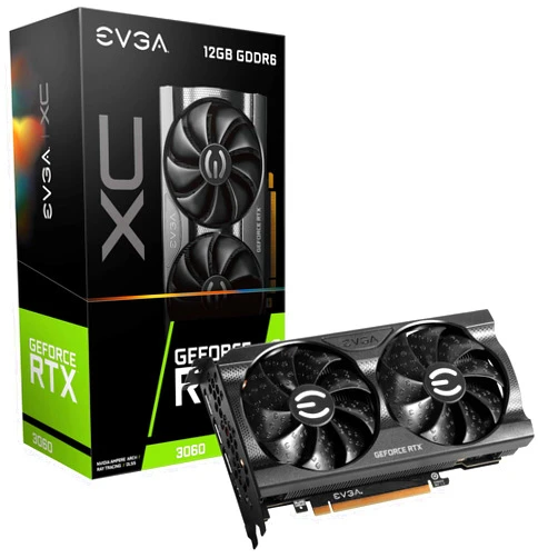 EVGA GeForce RTX 3060 XC Gaming, 12G-P5-3657-KR, 12GB GDDR6, Dual-Fan, Metal Backplate