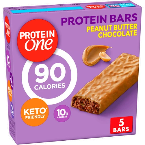 Protein One 90 Calorie Protein Bars, Peanut Butter Chocolate, Keto Friendly, 5 Ct, 4.8 oz