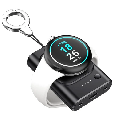 LeChivée for Pixel Watch Charger, 1800mAh Portable Watch Charger for Google Pixel Watch 1 (Not for Pixel Watch 3/2), Google Pixel Watch Charger Watch Wireless Charger for Pixel Watch with Keychain