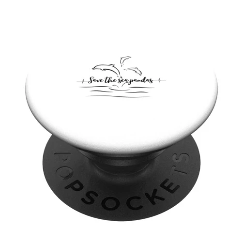Save the Sea Pandas Dolphins PopSockets Swappable PopGrip