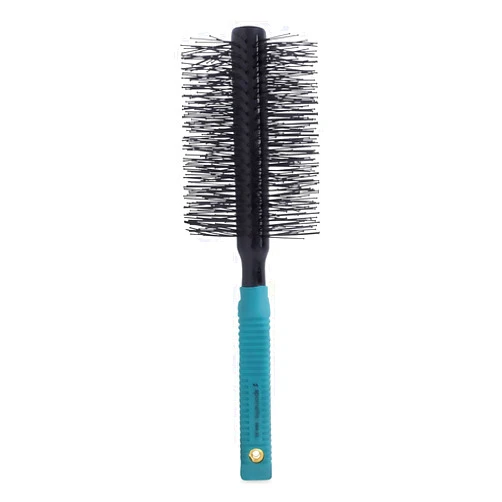 Spornette Double Stranded XL Round Brush, Nylon Bristles - Round Brush for Straightening, Anti-Frizz, Detangling, Volumizing - Styling for Wavy & Curly, Medium & Long Hair Lengths (2.75 Inches)