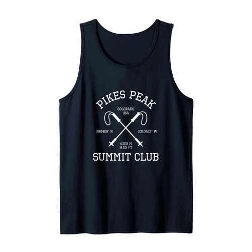 Climbed Pikes Peak Summit Club Colorado Apparel Climbed Pikes Peak Summit Club Hike Colorado USA Hiking Tank Top