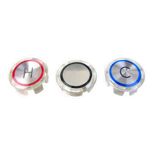 LASCO 0-6109 Hot/Cold Faucet Handle Index Buttons for Kohler Trend, Acrylic
