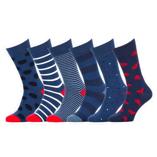 Easton Marlowe Mens Dress Socks - Fun Colorful Socks for Men - Cotton Patterned Fashion Mens Socks 6 Pack