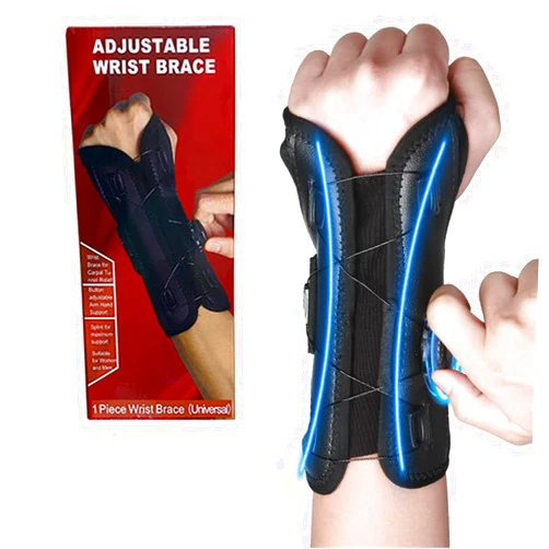 PERFECT FIT SPLINTS Wrist Brace for Carpal Tunnel, Hand Brace with Adjustable Knob and Fixed plate, Wrist Night Support Splint for Arthritis, Tendonitis, Sprains and Pain Relief-Left Hand