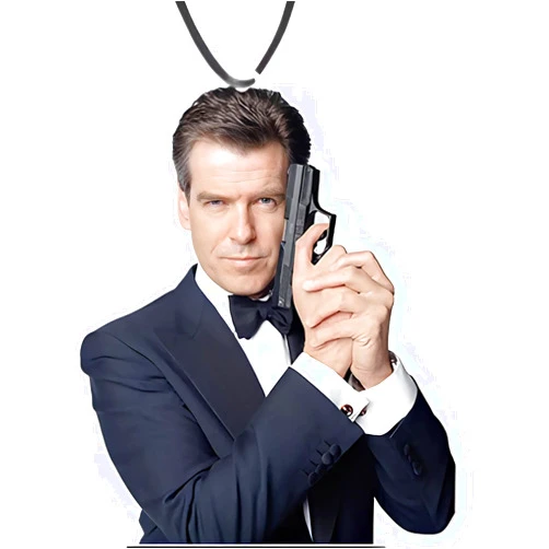 SheePace 007 James Bond Rearview Mirror Car Air Fresheners,Classic Car Accessories for Interior Decors,Home Ornament and Fragrance, Hanging Ornament (A)