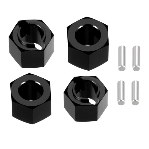 DEWOKI 4 PCS 7mm Wheel Hex Hub Adapters for Losi Mini-T 2.0 & Mini-B 1/16 1/18 RC Off-Road Car Truck Upgrades-Black