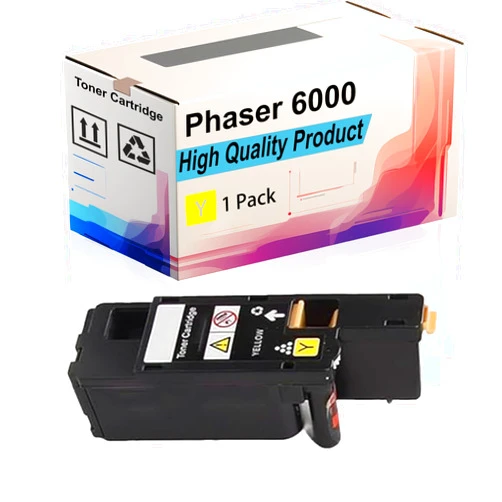 POOPE Toner Cartridge Compatible for Xerox Phaser 6000 6010 Workcentre 6015 Printers |Phaser 6000 106R01631 106R01632 106R01633 106R01634| High Yield 2000 Pages (Yellow)