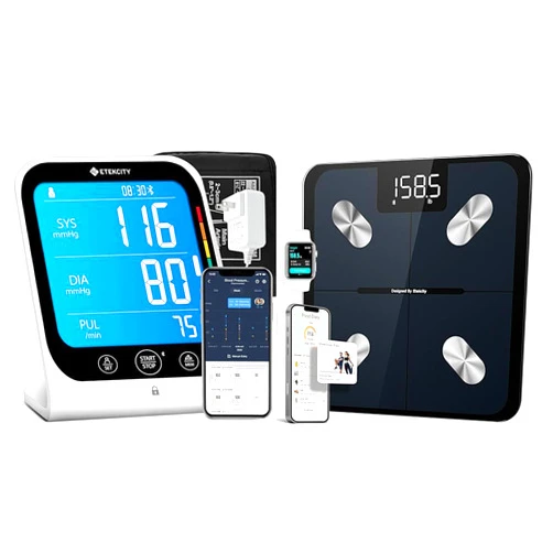 Etekcity FSA/HSA Eligible, Bluetooth Blood Pressure Monitor for Home Use, Upper Arm & Scale for Body Weight FSA HSA Store Eligible,Smart Bathroom Digital Weighing Machine