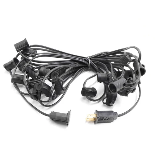 Encoidoz 25FT C7 Light String Christmas Stringer, E12 Christmas Light Sockets 12