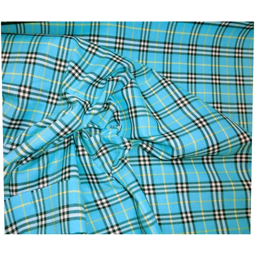 Liv-in-G-Fabrics Turquoise Plaid Tartan Cotton Fabric 44