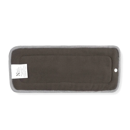 Nora's Nursery 10 Pack Charcoal & Microfiber Inserts with Snap - 5 Layers - Reusable and Absorbent - 13