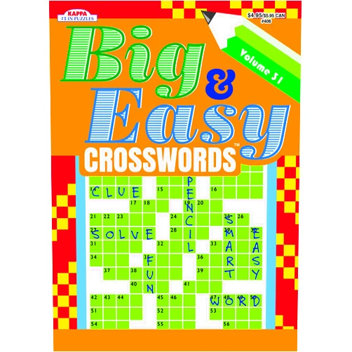 Kappa Books Publishers Big & Easy Crosswords Puzzle Book